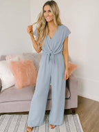 Stunncal V Neck Loose Jumpsuit