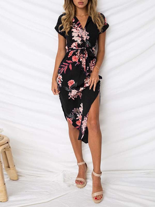 Stunncal Trendy Printed Asymmetrical Dress