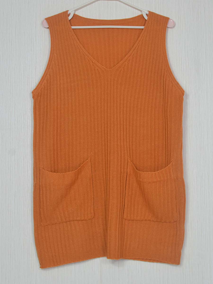 Stunncal V Neck Sleeveless Knit Vest