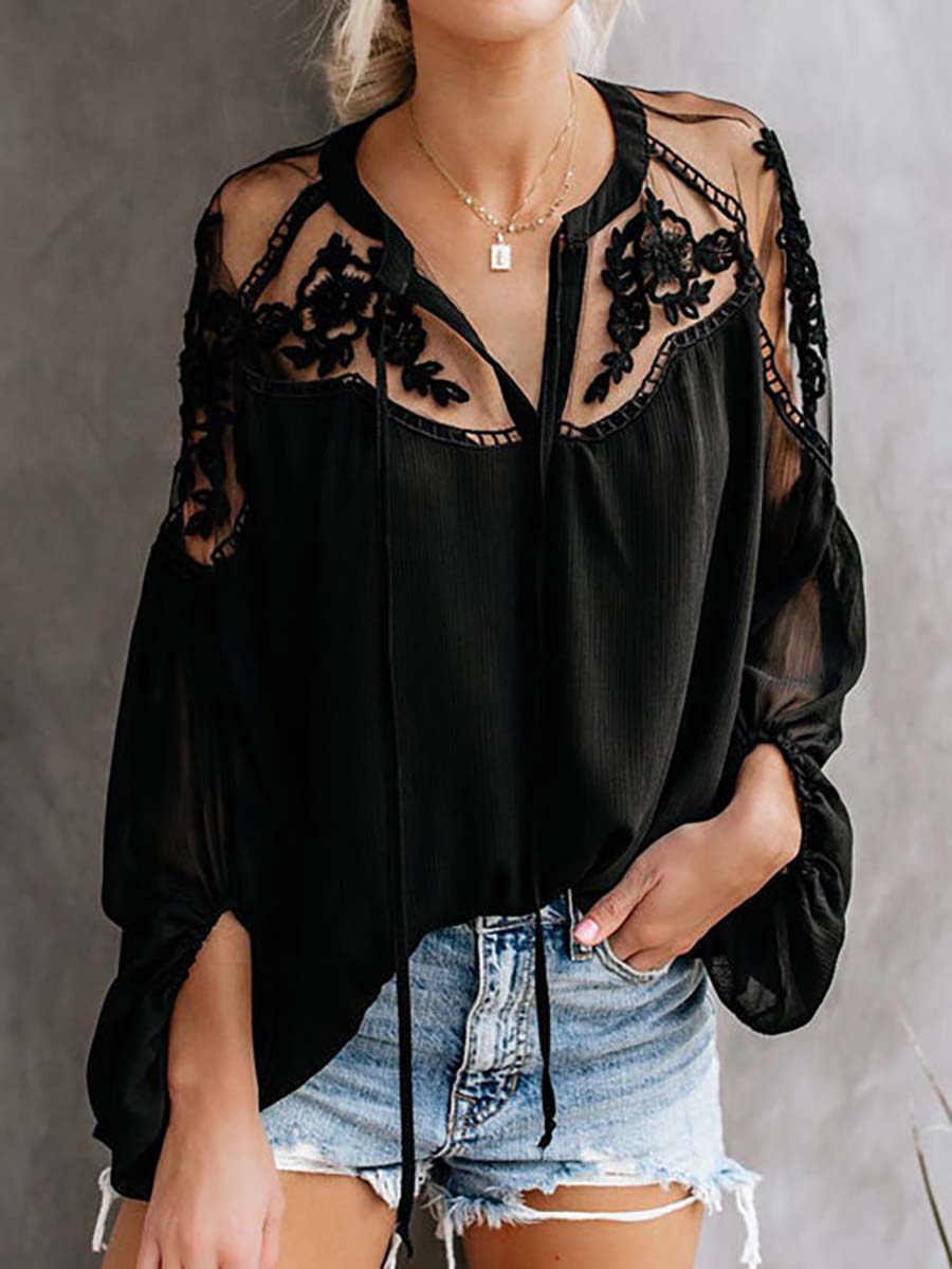 Stunncal Sweet Love Floral Embroidery Shirt - 3 Colors
