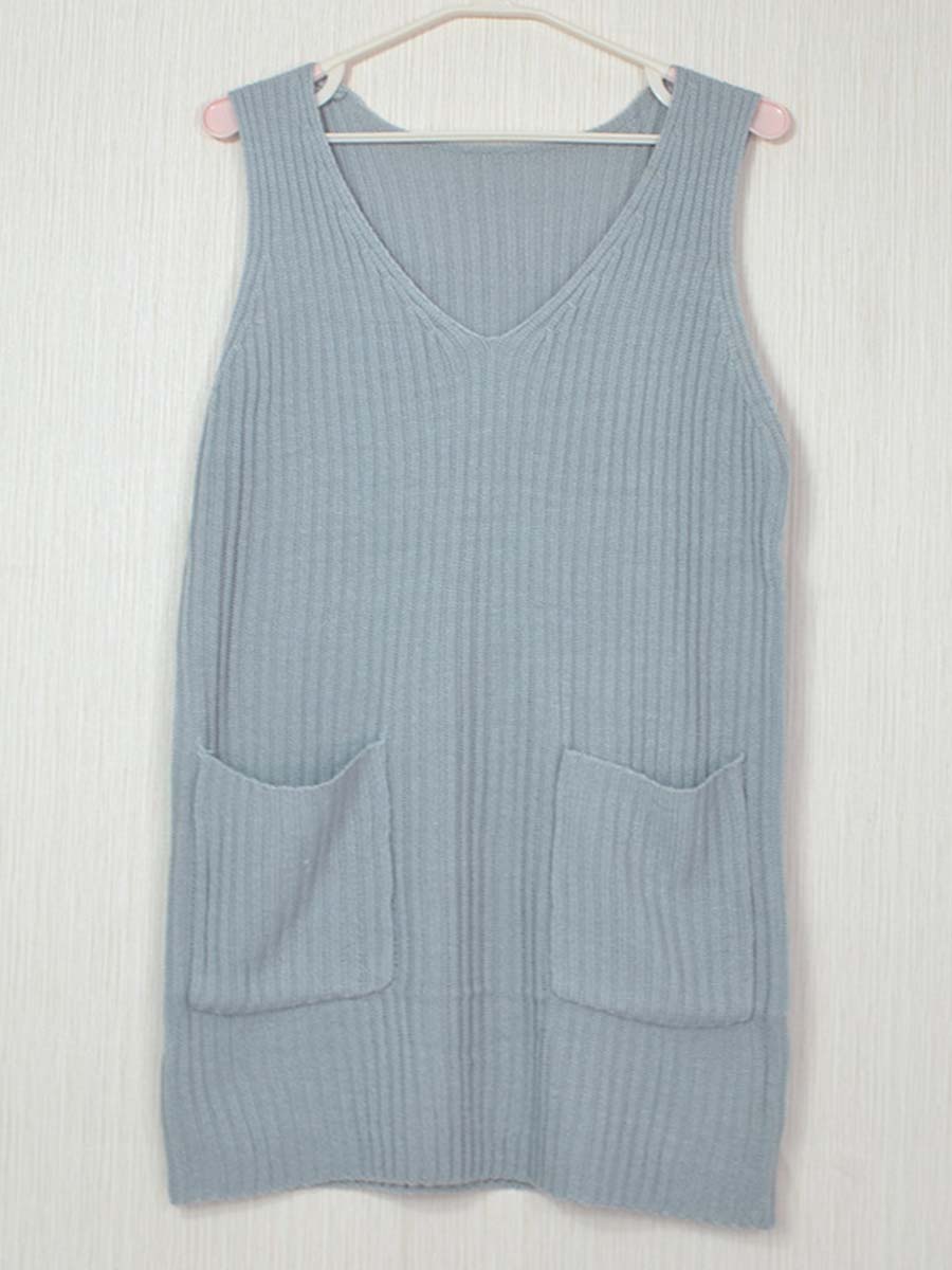 Stunncal V Neck Sleeveless Knit Vest